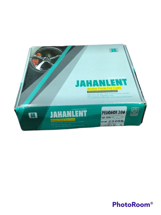 لنت ترمز جلو پژو 206 تیپ 1 و 2 و 3 کد 23205 جهان لنت