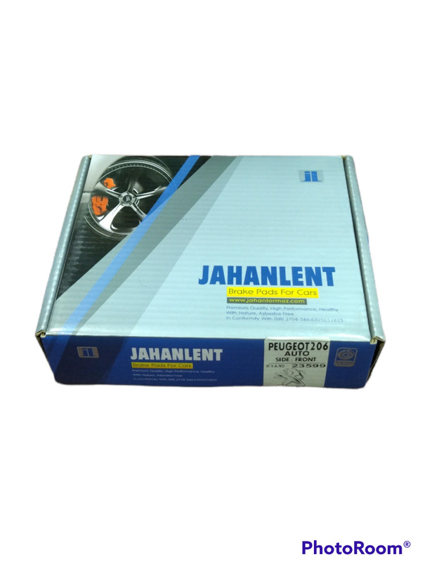 لنت ترمز جلو پژو 206 اتوماتیک کد 23599 متالیک جهان لنت