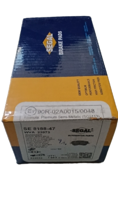 لنت ترمز جلو رنو داستر / وانت ال90 / رنو اسکالا 818847 23973 سگال